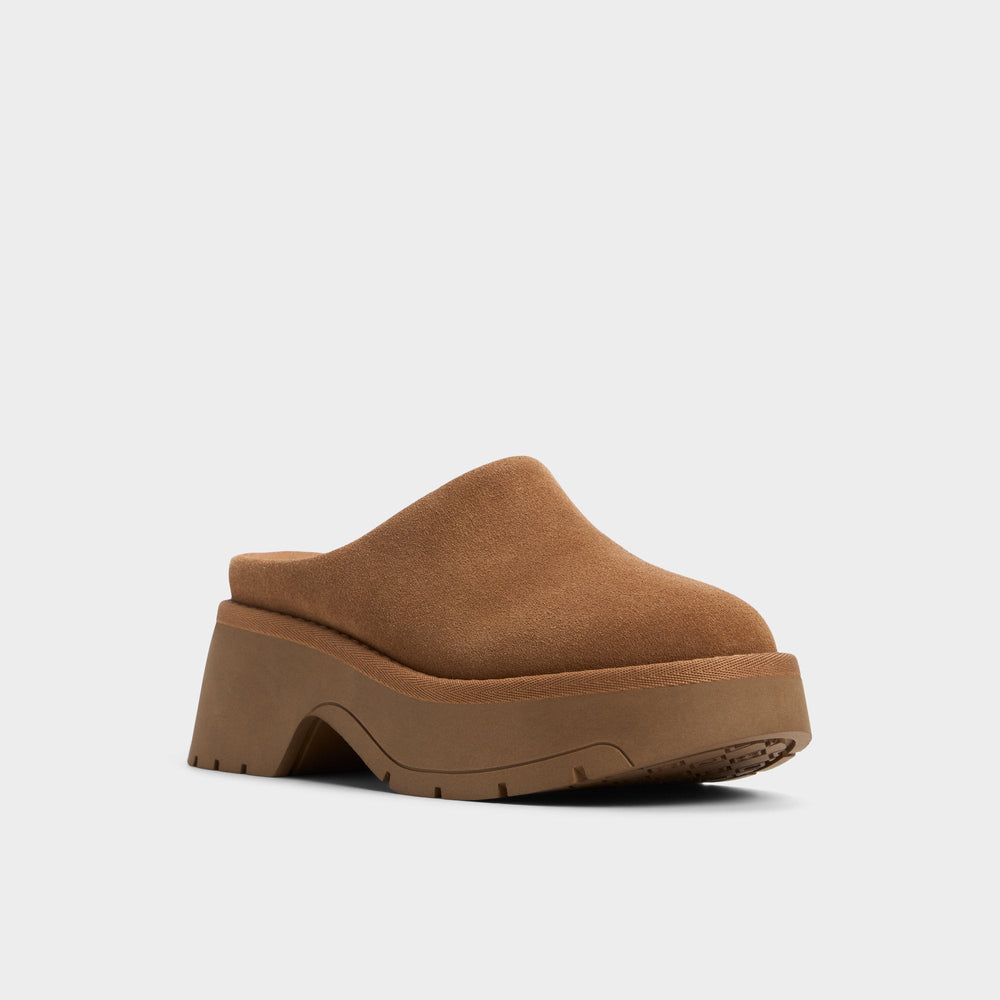 Aldo | Academia Camel Women's Cold Weather Shoes - Heeled mule, Lug sole