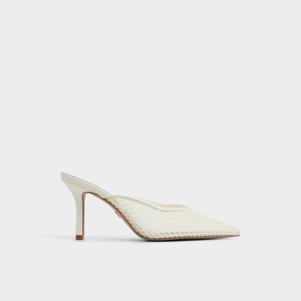 Aldo | Gamilia Open White Textile Mesh Women's Kitten heels - Heeled mule, Kitten heel