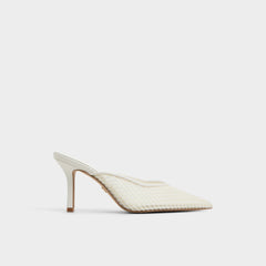 Aldo | Gamilia Open White Textile Mesh Women's Kitten heels - Heeled mule, Kitten heel