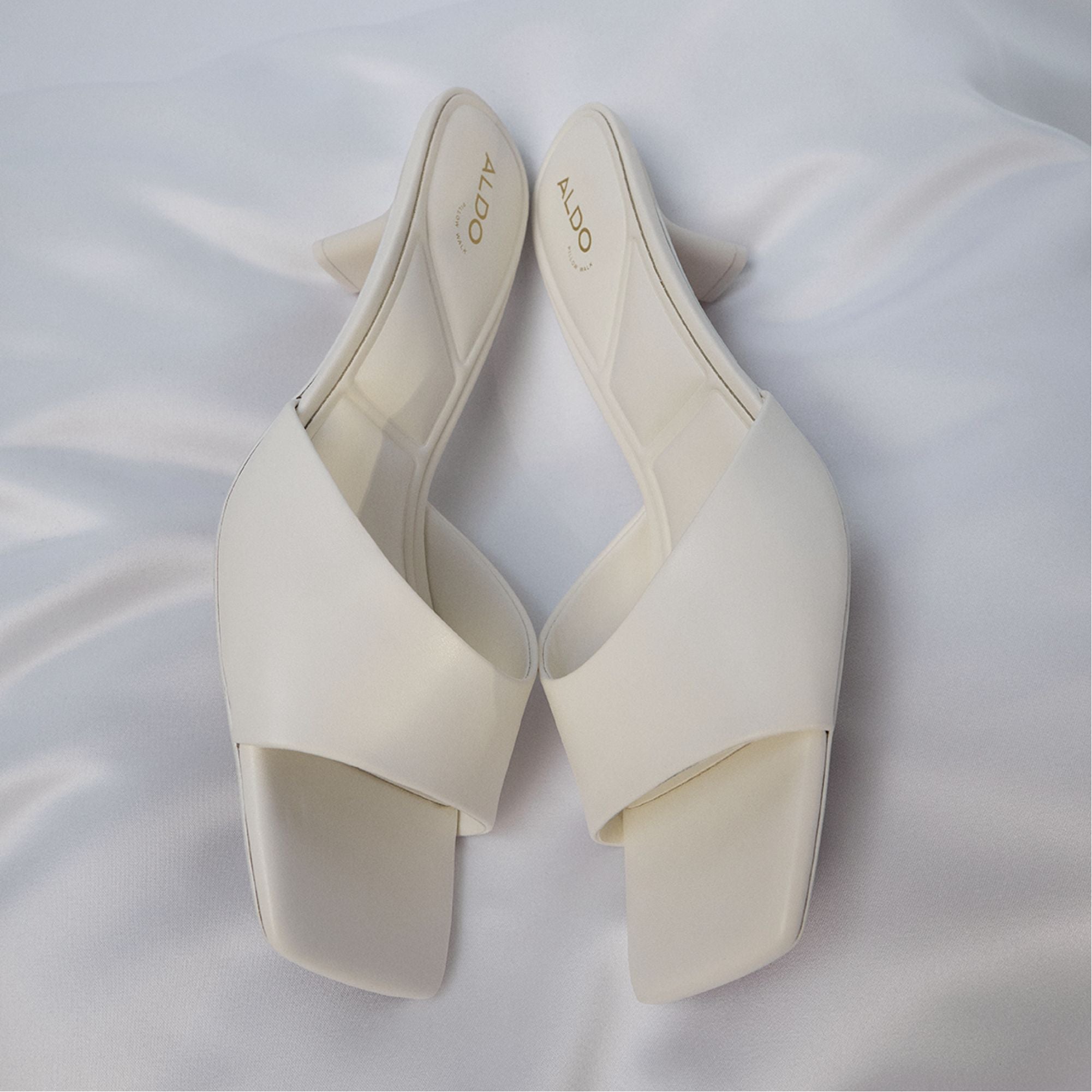 Aldo | Enchanting White Women's Heeled mules - Heeled mule, Kitten heel
