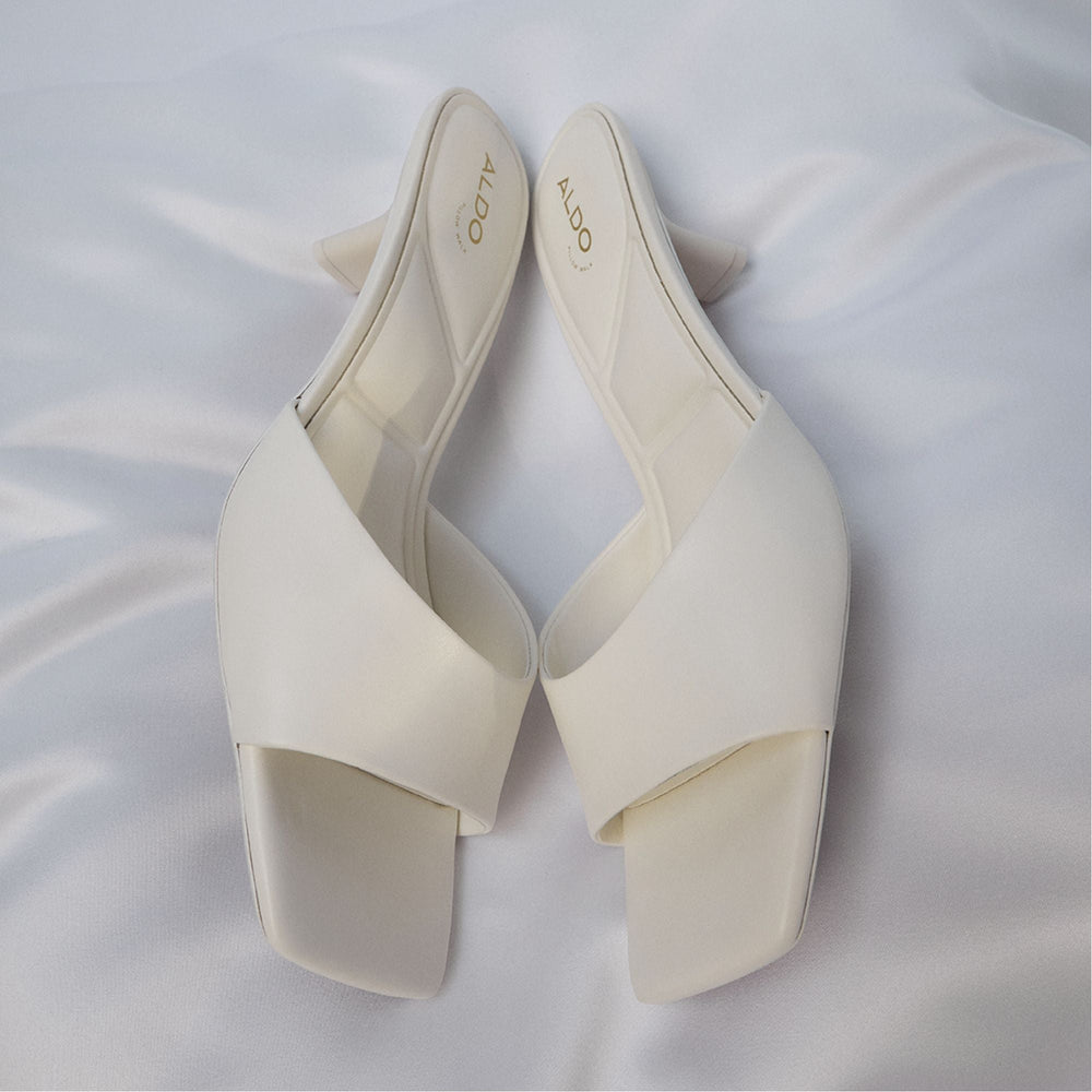 Aldo | Enchanting White Women's Heeled mules - Heeled mule, Kitten heel
