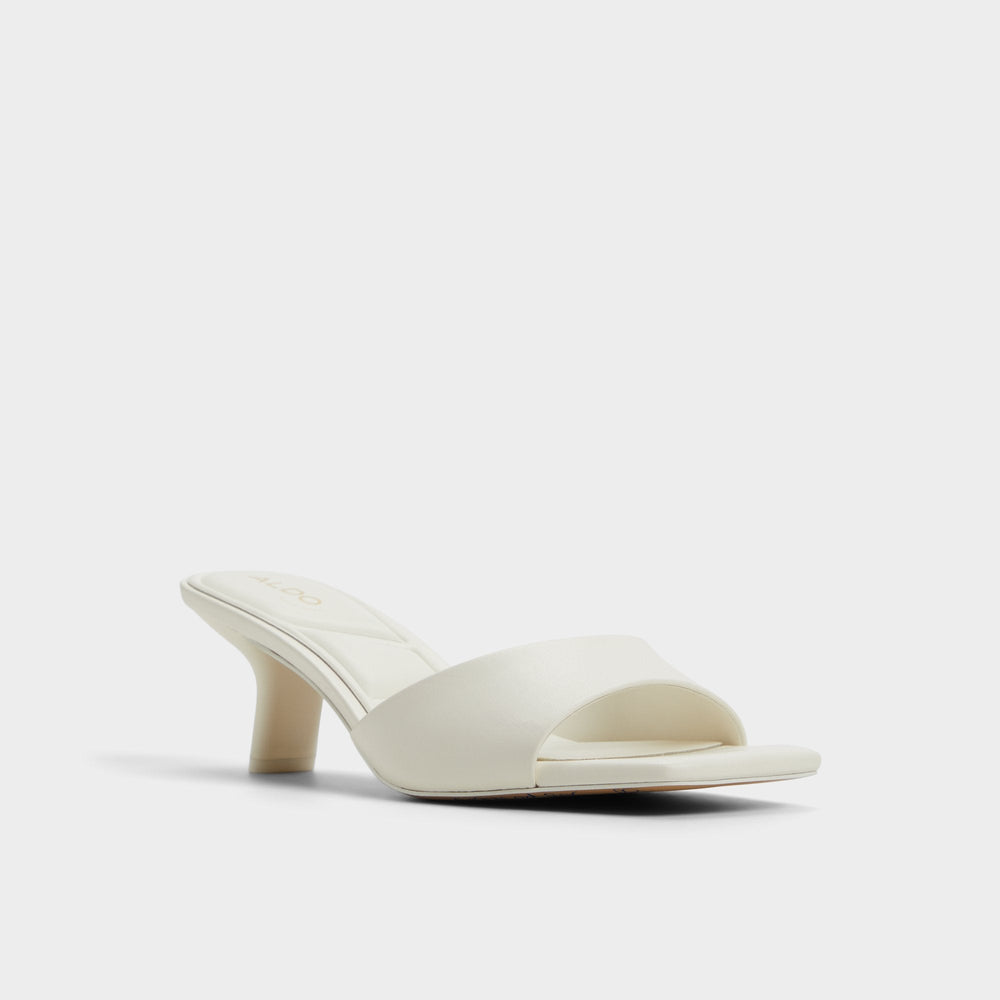 Aldo | Enchanting White Women's Heeled mules - Heeled mule, Kitten heel