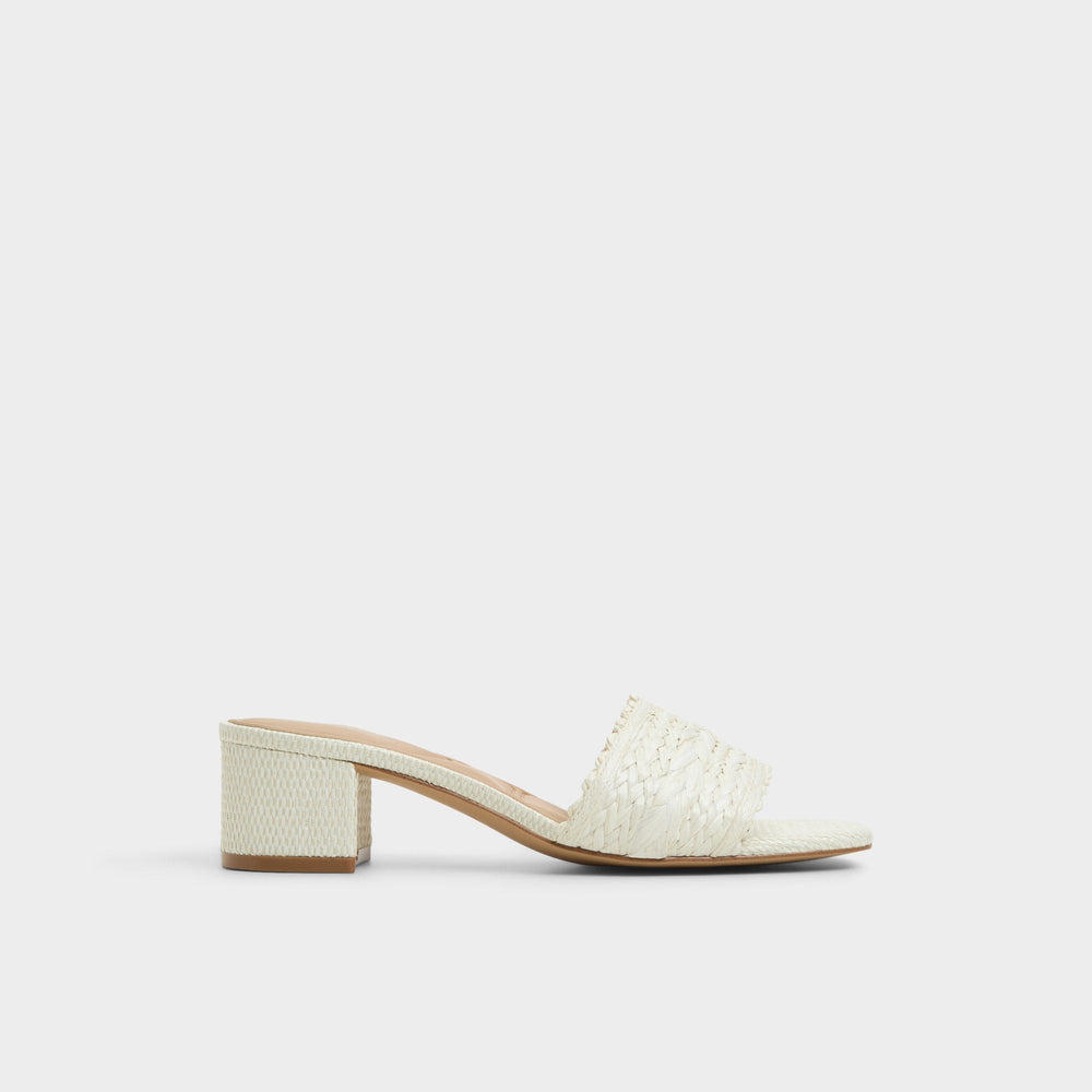 Aldo | Claudina White/Bone Women's Block heels - Heeled mule, Block heel