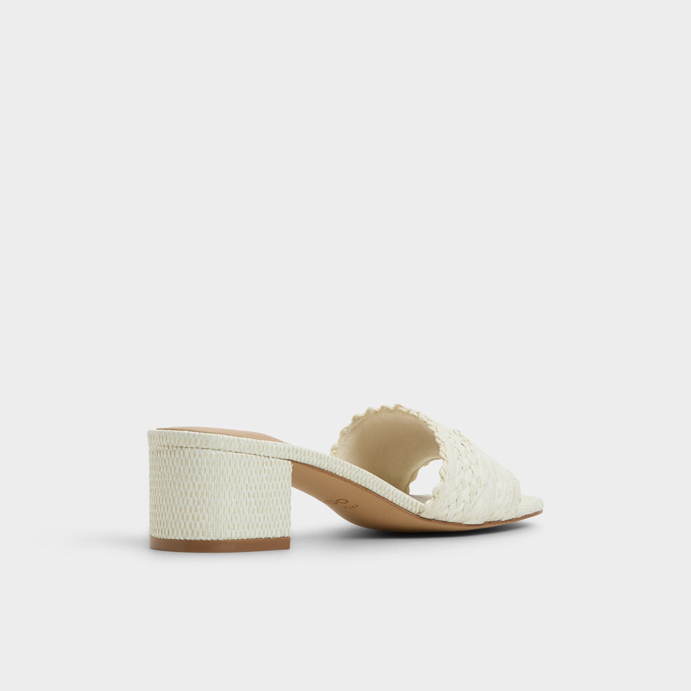 Aldo | Claudina White/Bone Women's Block heels - Heeled mule, Block heel