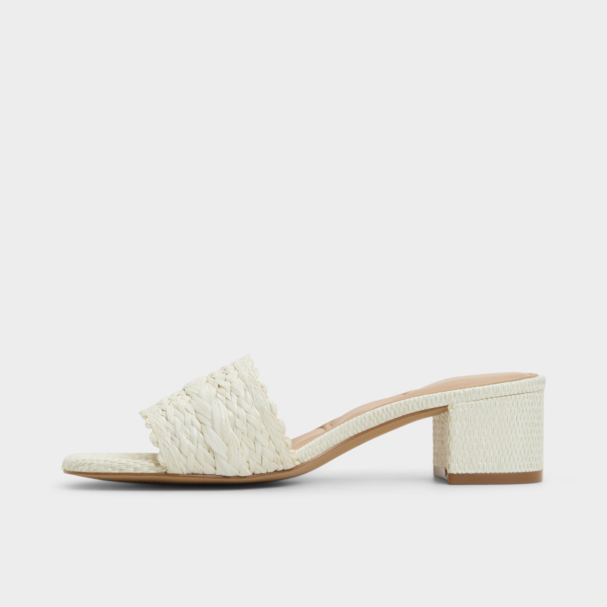 Aldo | Claudina White/Bone Women's Block heels - Heeled mule, Block heel