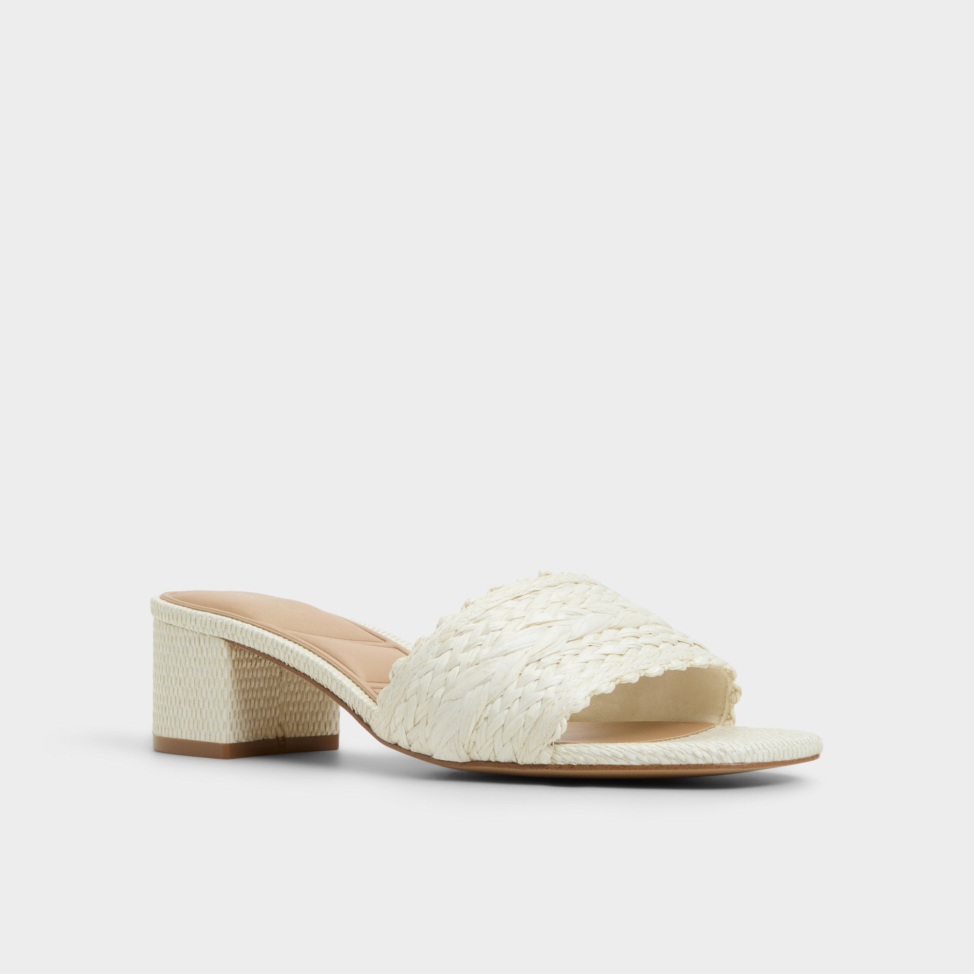 Aldo | Claudina White/Bone Women's Block heels - Heeled mule, Block heel