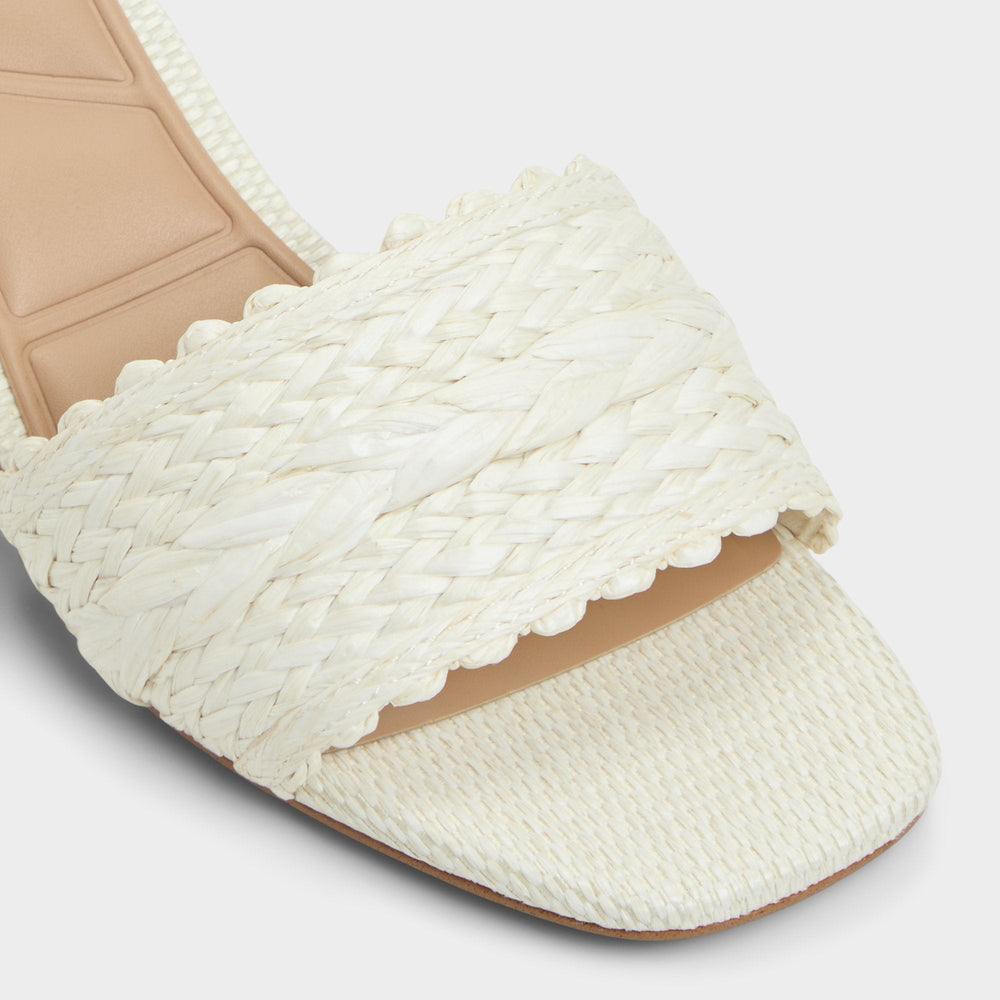 Aldo | Claudina White/Bone Women's Block heels - Heeled mule, Block heel
