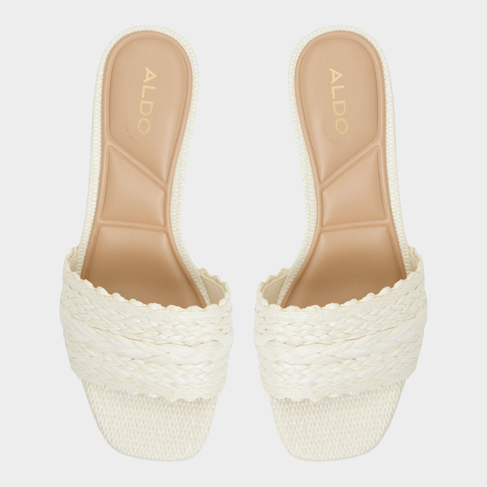 Aldo | Claudina White/Bone Women's Block heels - Heeled mule, Block heel