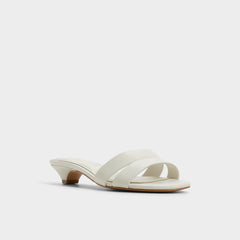Aldo | Scarletta White/Bone Women's Mule slides - Heeled mule, Kitten heel