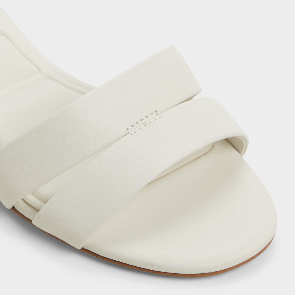 Aldo | Scarletta White/Bone Women's Mule slides - Heeled mule, Kitten heel