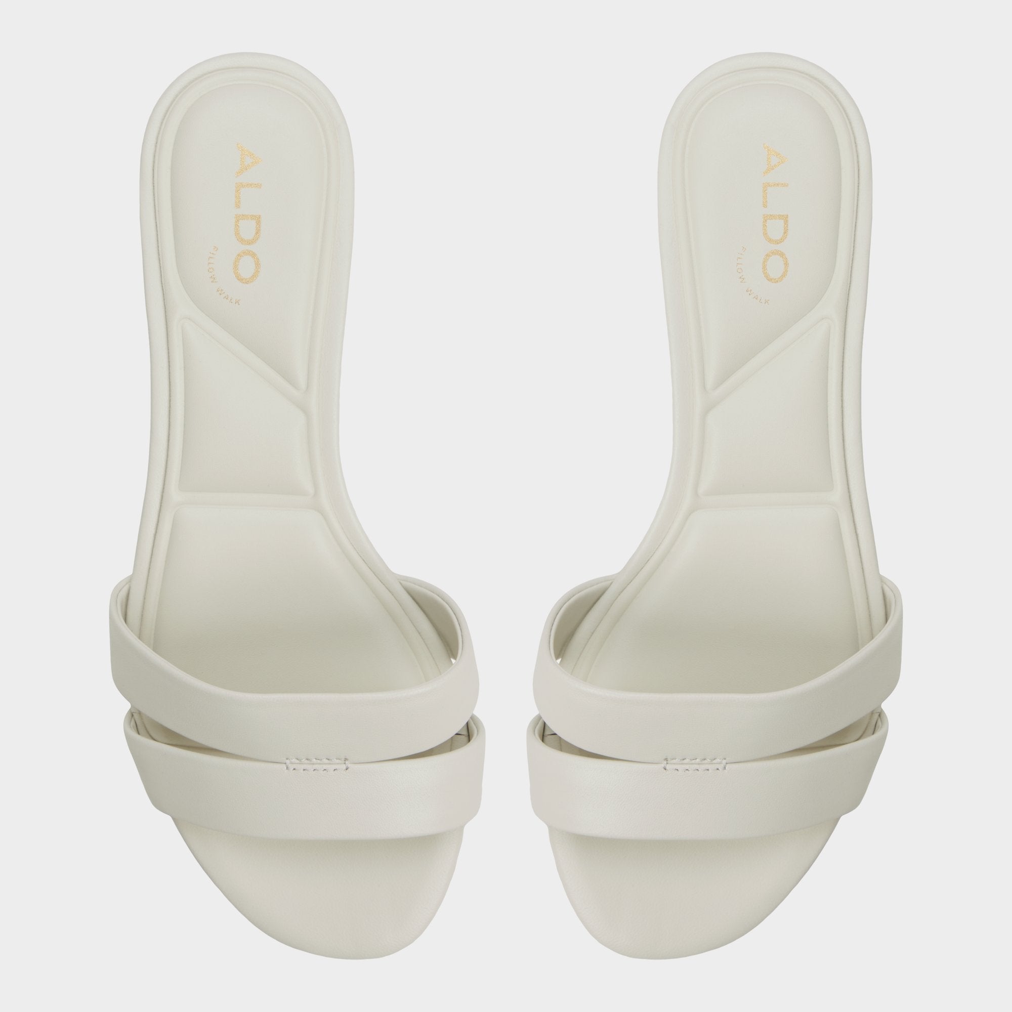 Aldo | Scarletta White/Bone Women's Mule slides - Heeled mule, Kitten heel