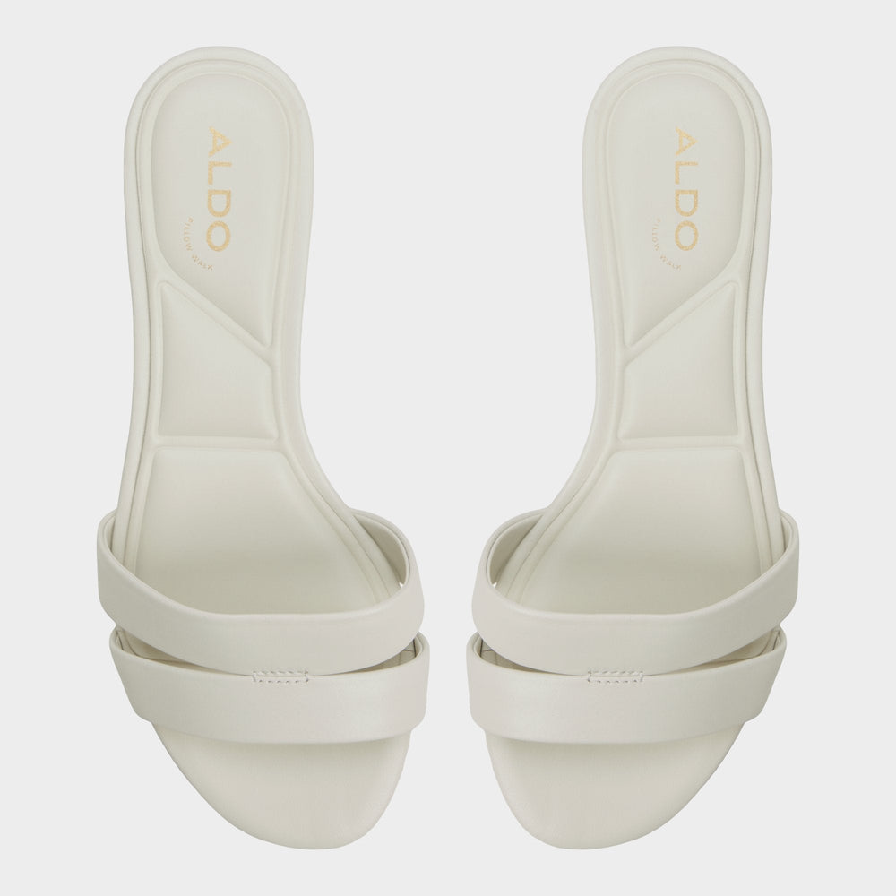 Aldo | Scarletta White/Bone Women's Mule slides - Heeled mule, Kitten heel