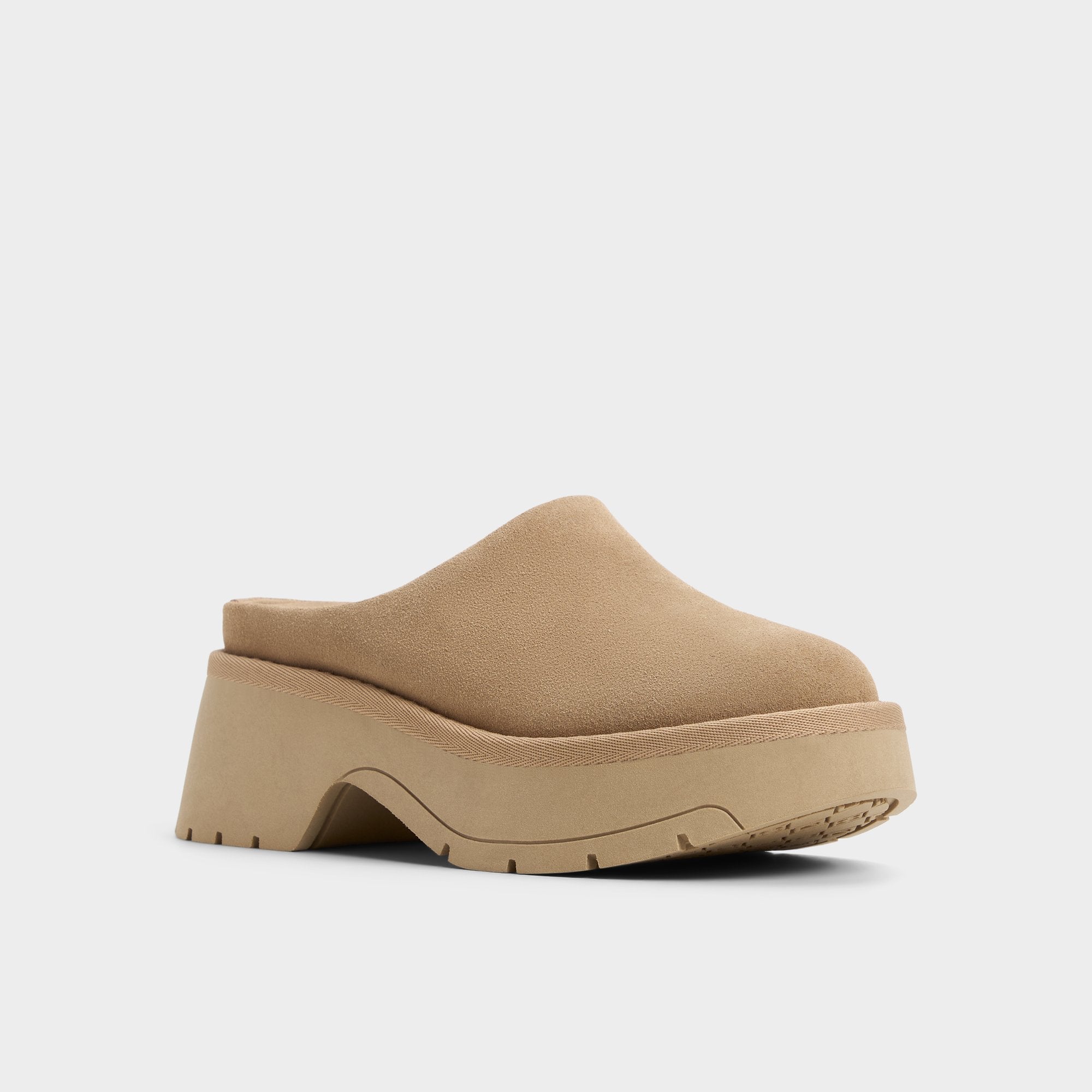 Aldo | Academia Beige Women's Cold Weather Shoes - Heeled mule, Lug sole