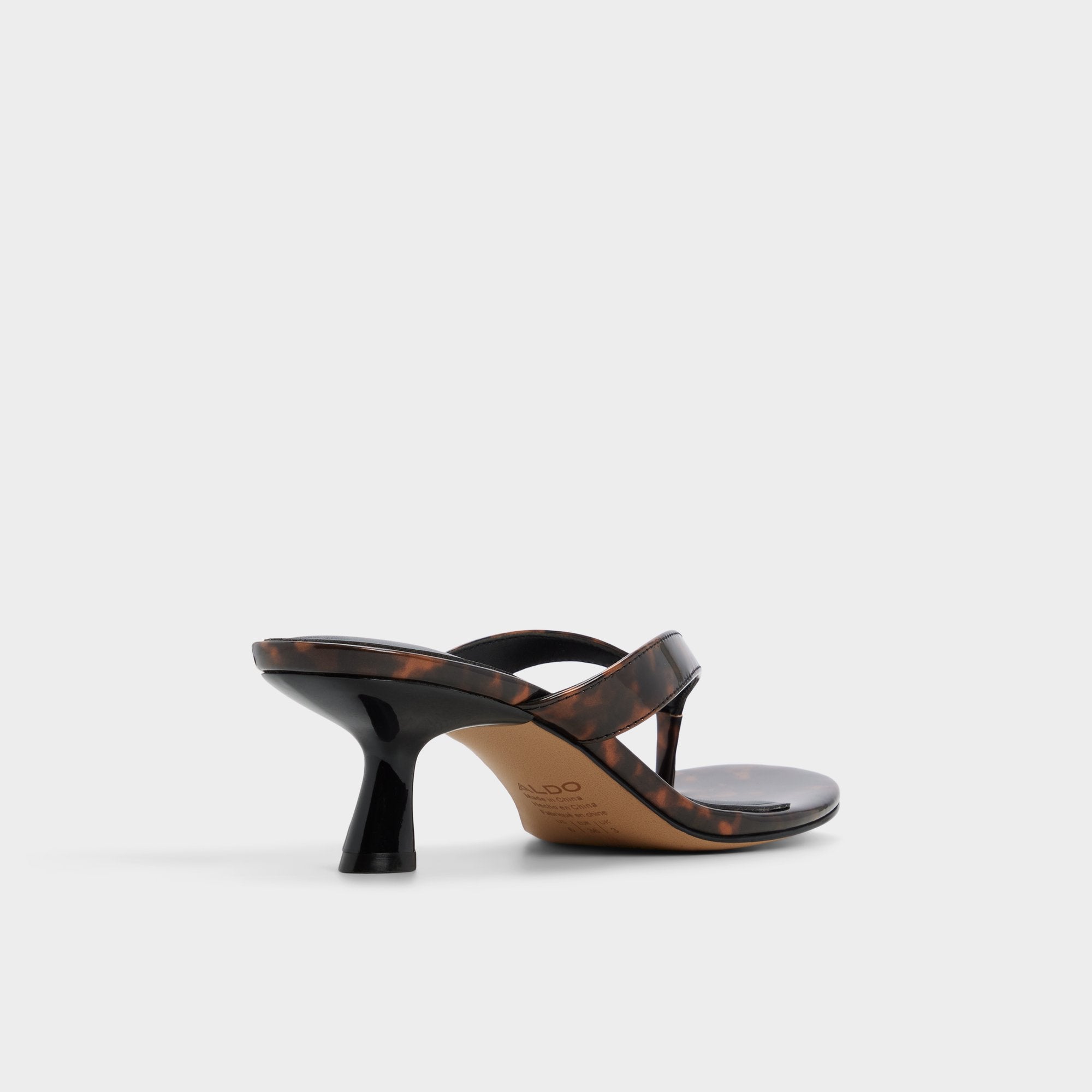 Aldo | Jump in Open Brown - Heeled flip flop, Kitten heel