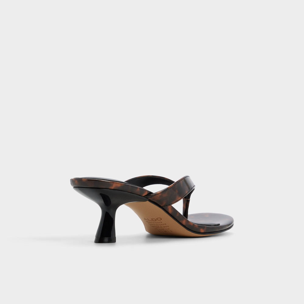 Aldo | Jump in Open Brown - Heeled flip flop, Kitten heel