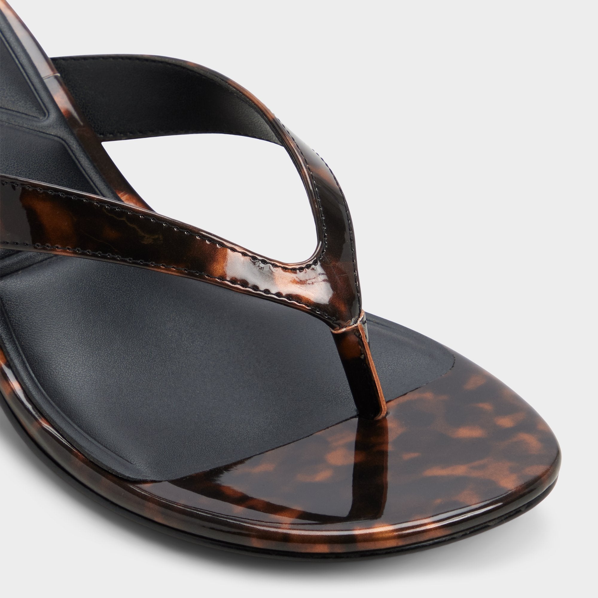 Aldo | Jump in Open Brown - Heeled flip flop, Kitten heel