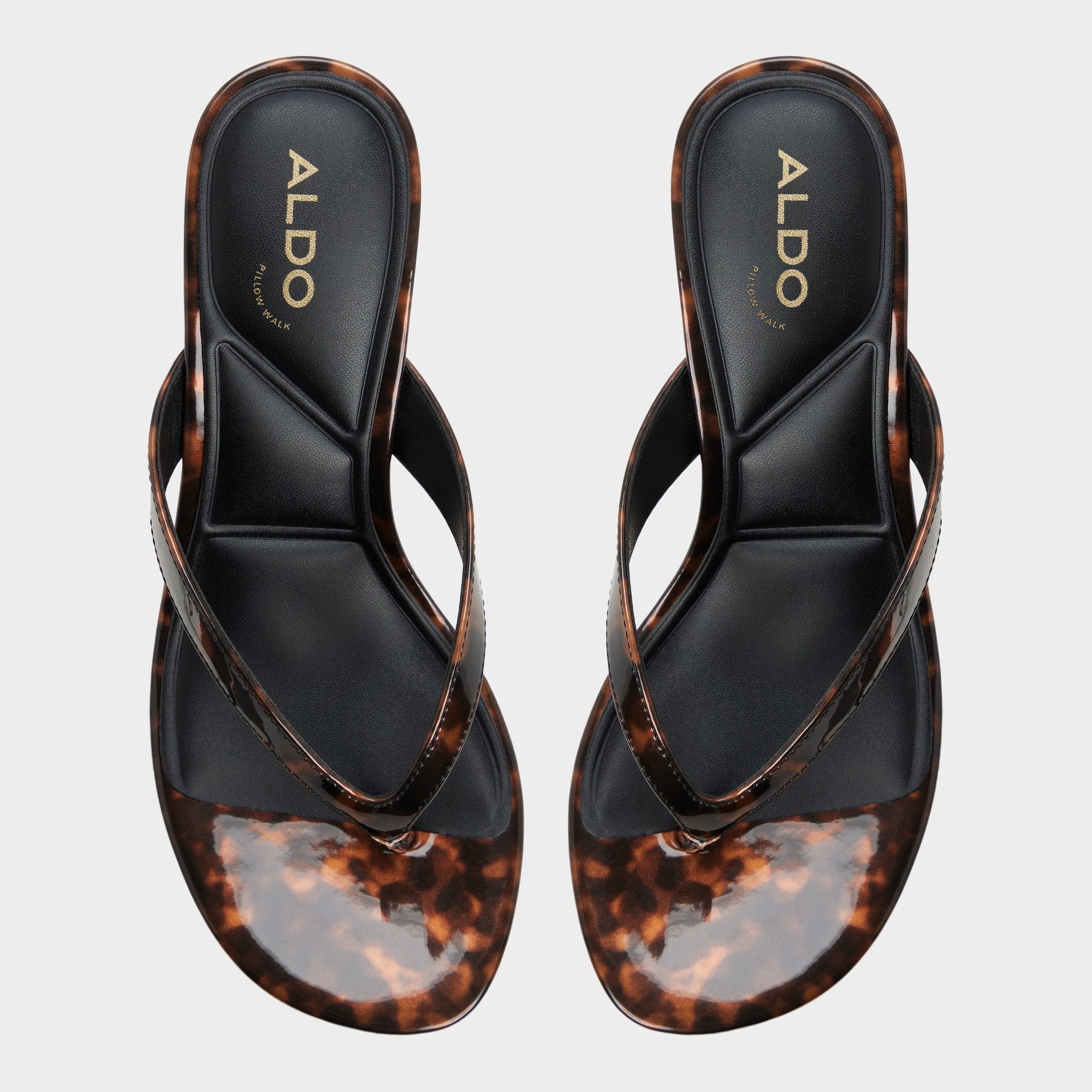 Aldo | Jump in Open Brown - Heeled flip flop, Kitten heel