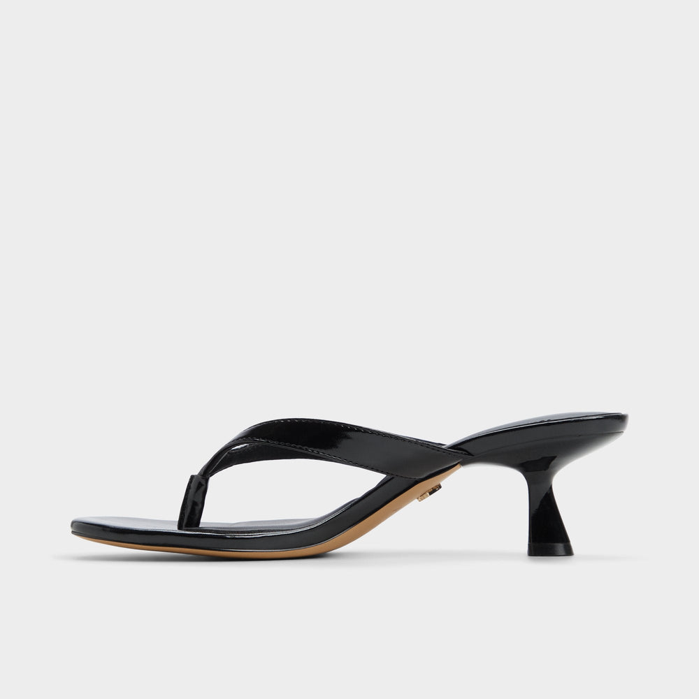 Aldo | Jump Black Women's Strappy sandals - Heeled flip flop, Kitten heel