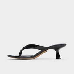 Aldo | Jump Black Women's Strappy sandals - Heeled flip flop, Kitten heel