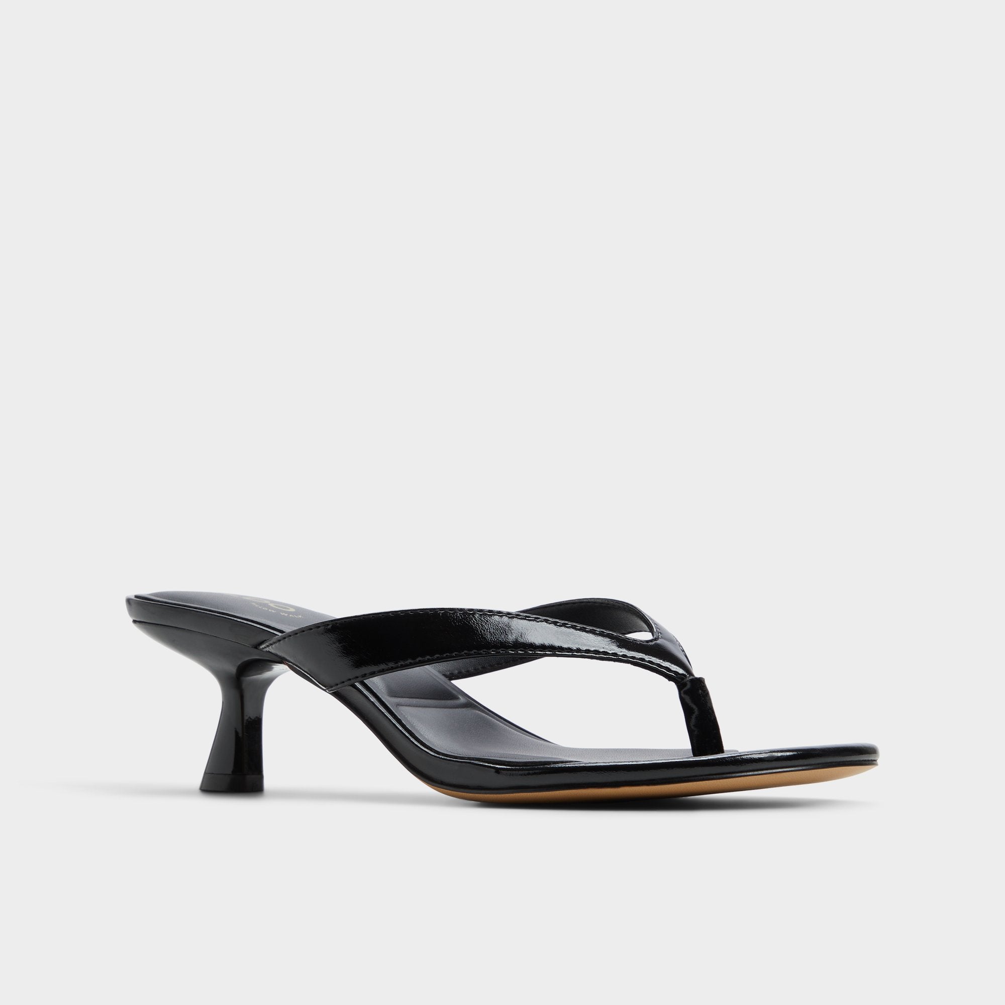 Aldo | Jump Black Women's Strappy sandals - Heeled flip flop, Kitten heel