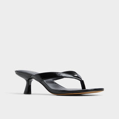 Aldo | Jump Black Women's Strappy sandals - Heeled flip flop, Kitten heel