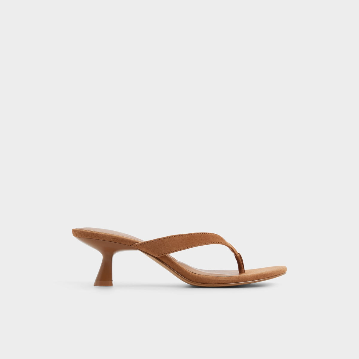 Aldo | Jump in Medium Brown - Heeled flip flop, Kitten heel