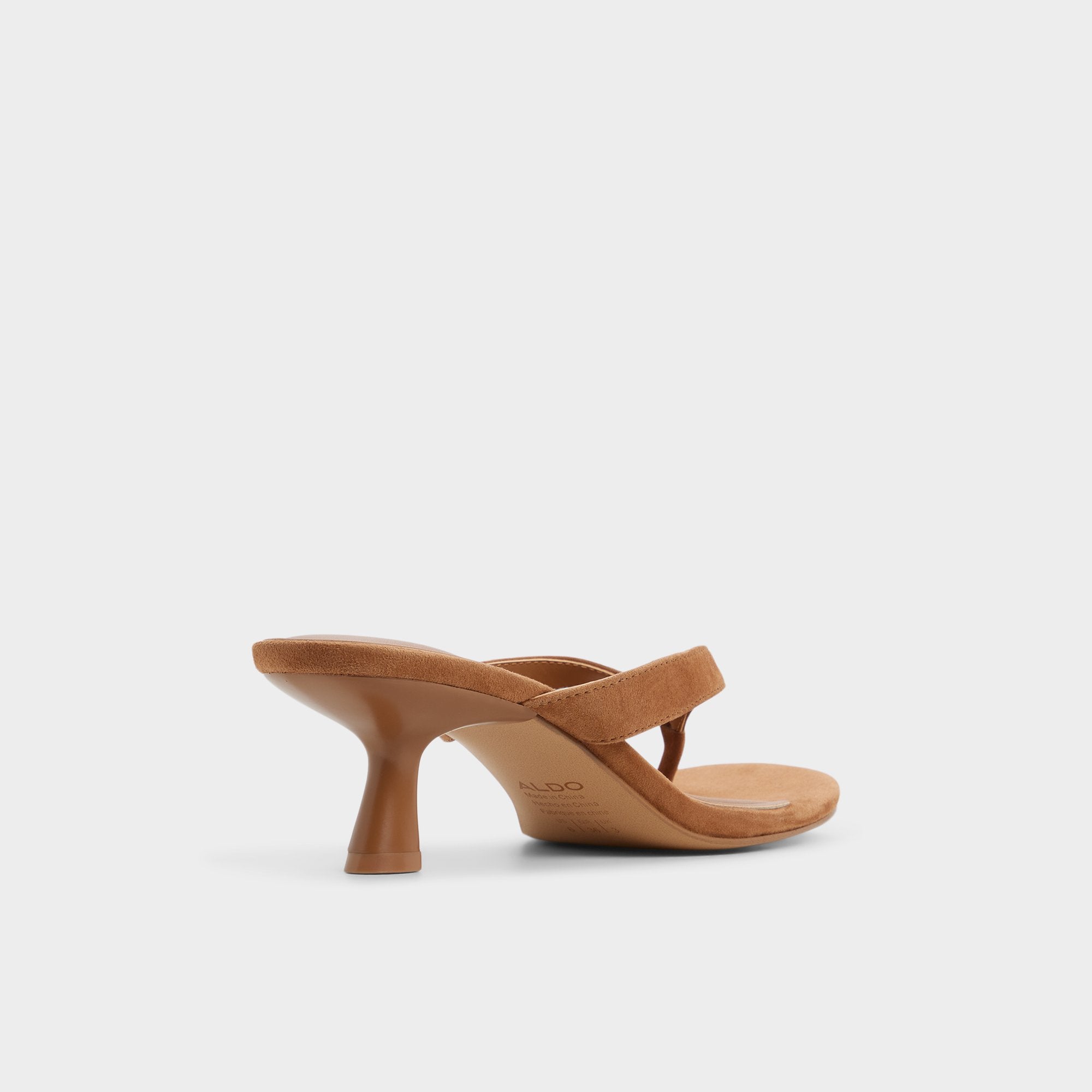 Aldo | Jump in Medium Brown - Heeled flip flop, Kitten heel