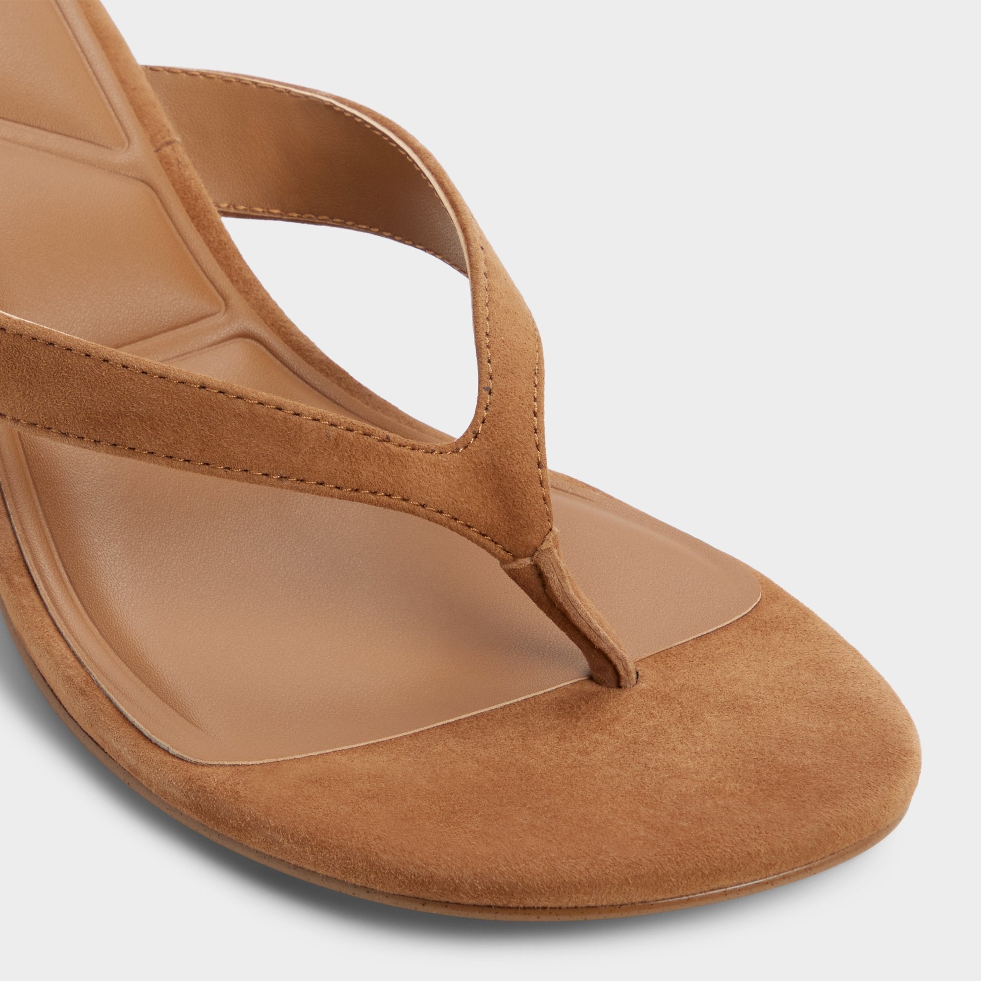 Aldo | Jump in Medium Brown - Heeled flip flop, Kitten heel