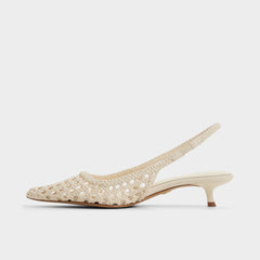 Aldo | Violettia in Light Beige - Sling back high heel, Kitten heel