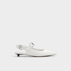 Aldo | Kellya White Women's Slingbacks - Sling back high heel, Kitten heel
