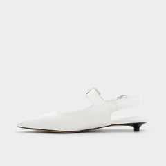Aldo | Kellya White Women's Slingbacks - Sling back high heel, Kitten heel