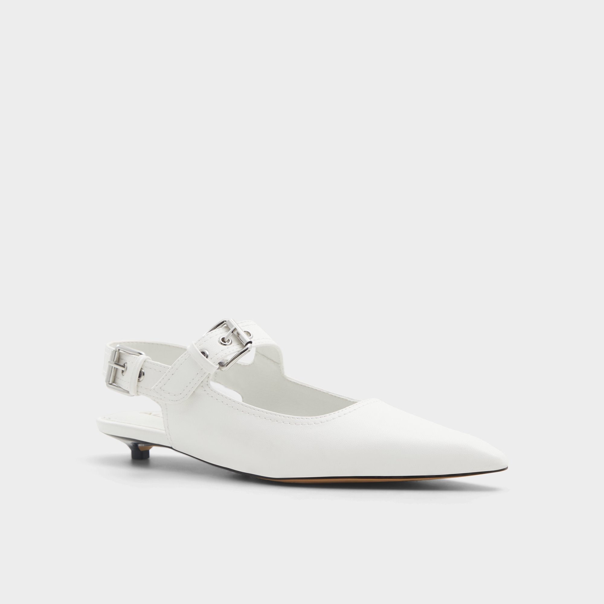 Aldo | Kellya White Women's Slingbacks - Sling back high heel, Kitten heel