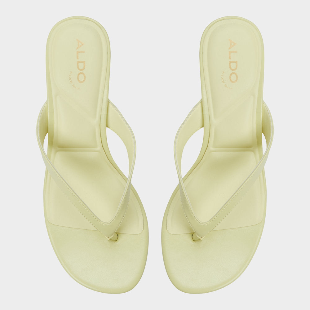 Aldo | Jump Other Yellow Women's Strappy sandals - Heeled flip flop, Kitten heel