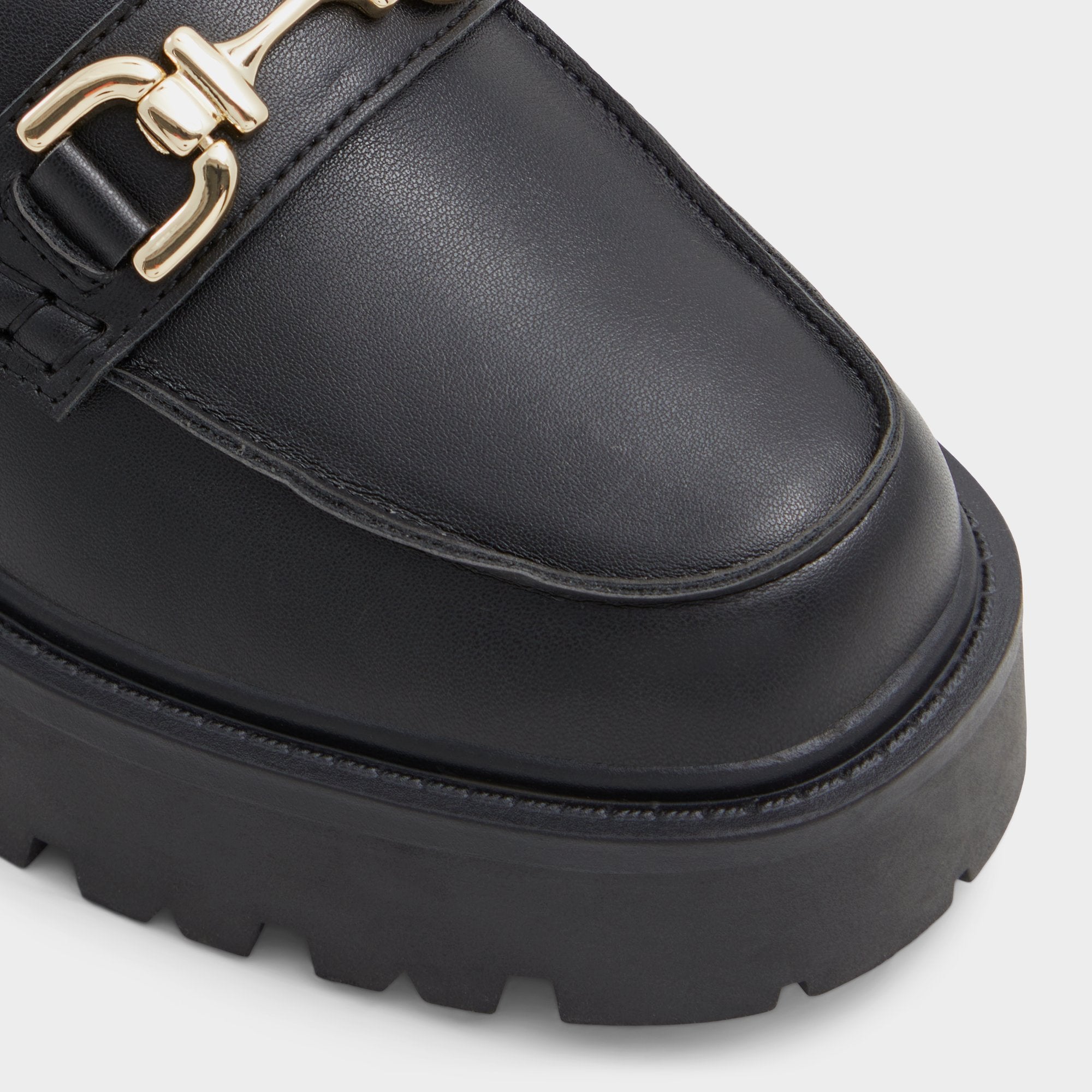 Aldo | Oneameth Black Synthetic Smooth Women's Loafers & Oxfords - Loafer, Lug sole