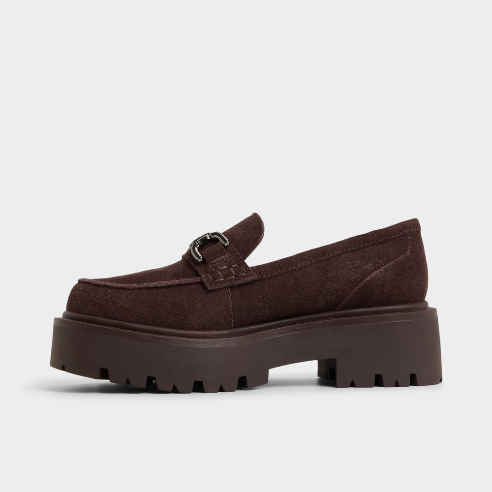 Aldo | Oneameth in Dark Brown - Loafer, Lug sole