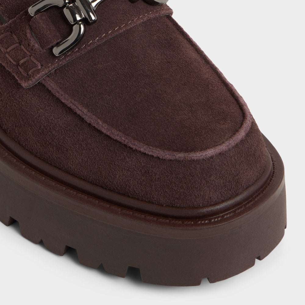 Aldo | Oneameth in Dark Brown - Loafer, Lug sole