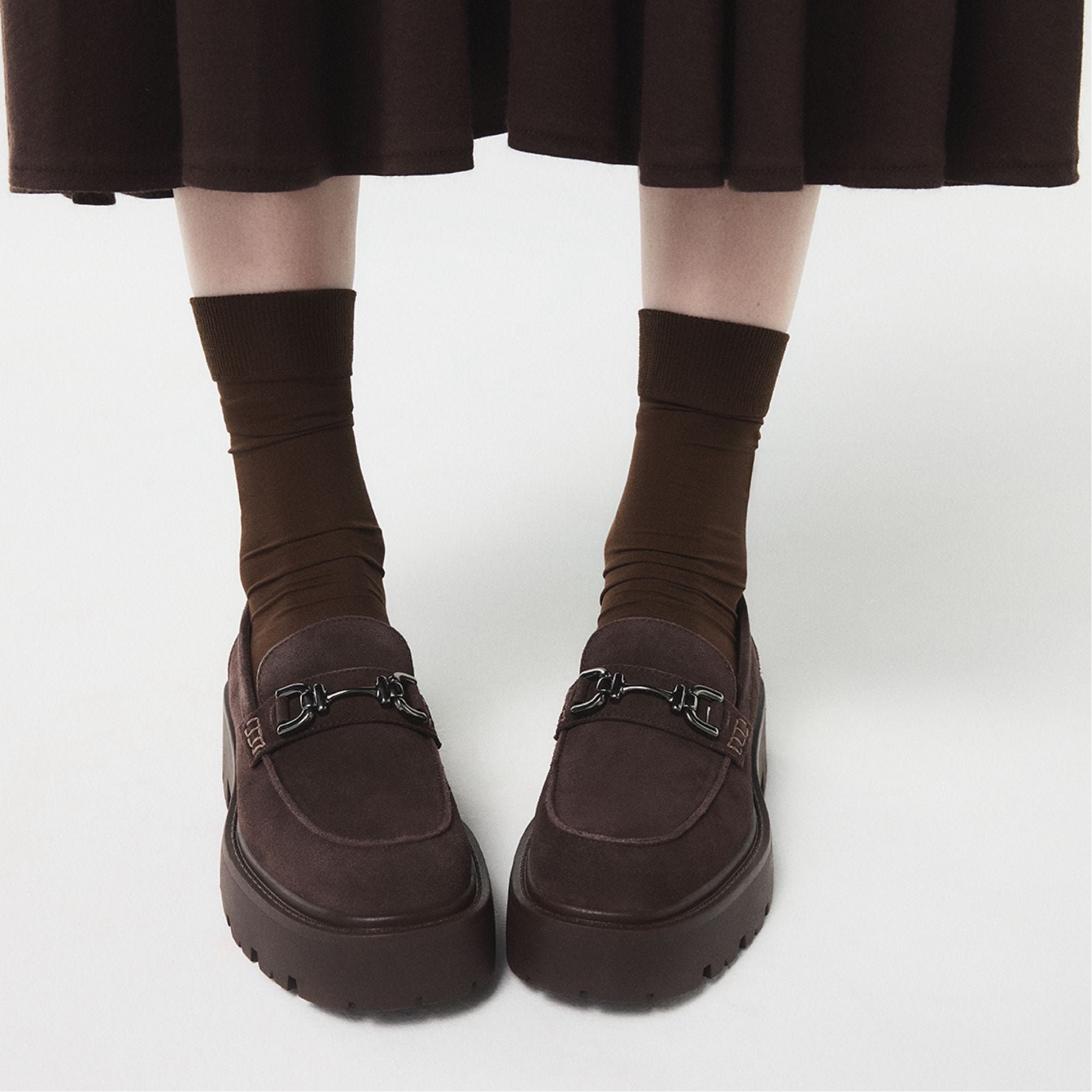 Aldo | Oneameth in Dark Brown - Loafer, Lug sole