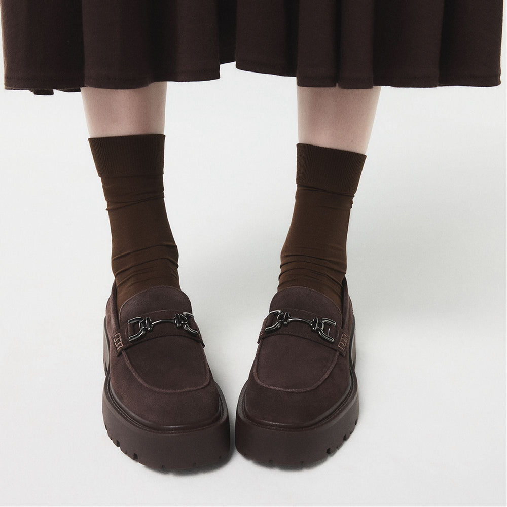 Aldo | Oneameth in Dark Brown - Loafer, Lug sole