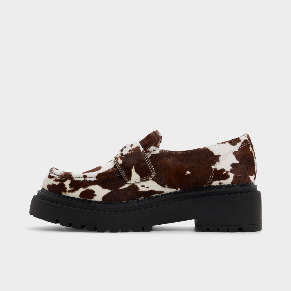 Aldo | Miravelle in Open Brown - Loafer, Lug sole
