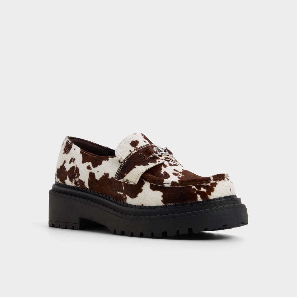 Aldo | Miravelle in Open Brown - Loafer, Lug sole