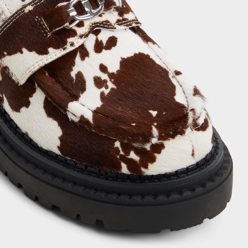 Aldo | Miravelle in Open Brown - Loafer, Lug sole