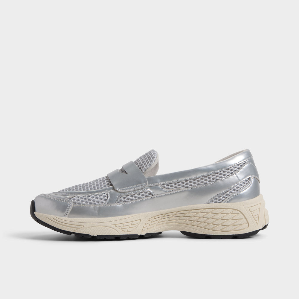 Aldo | Loffy in Silver - Loafer, Jogger sole