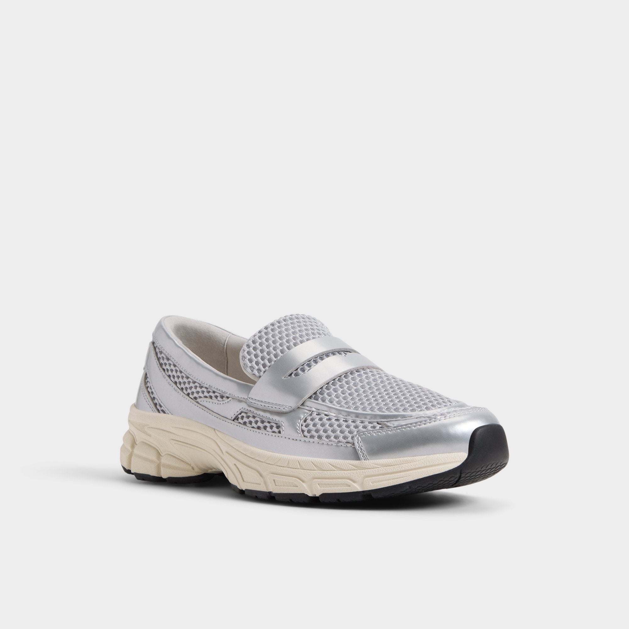 Aldo | Loffy in Silver - Loafer, Jogger sole