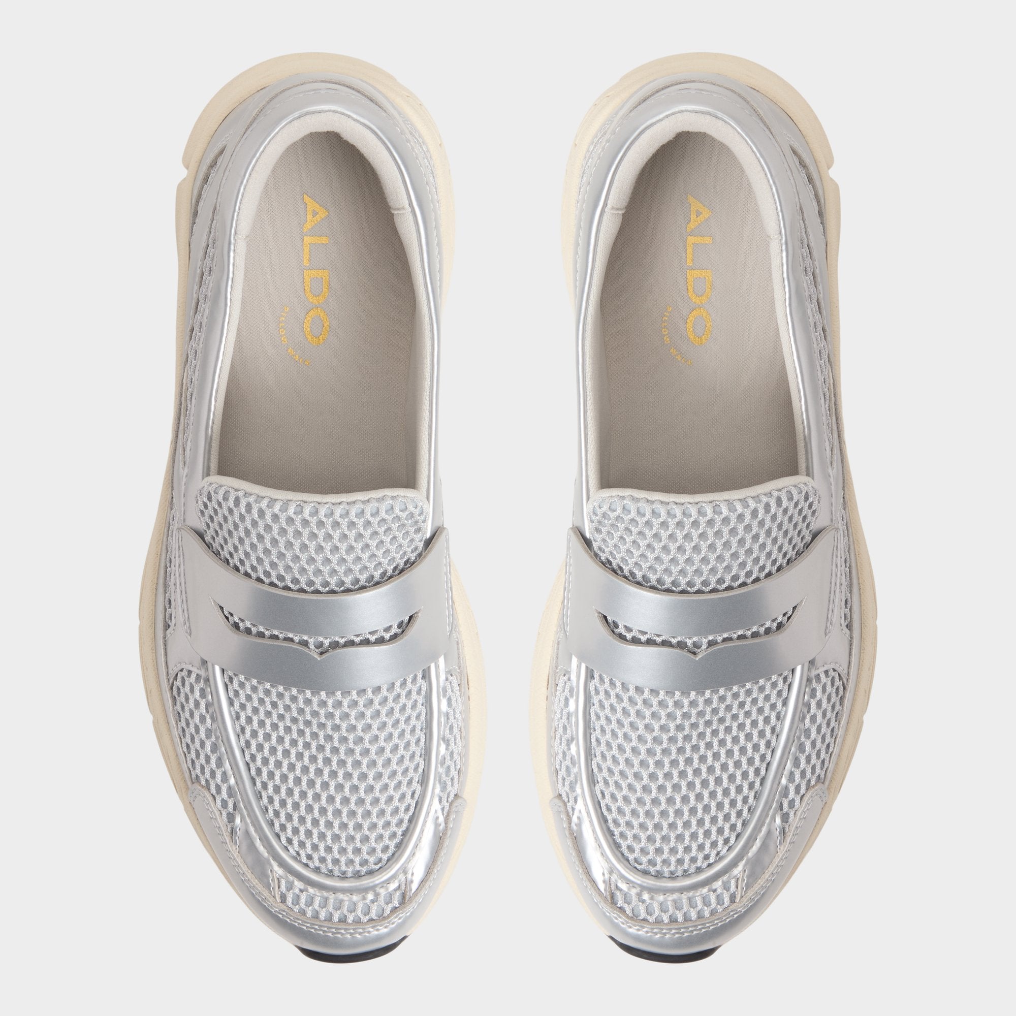 Aldo | Loffy in Silver - Loafer, Jogger sole