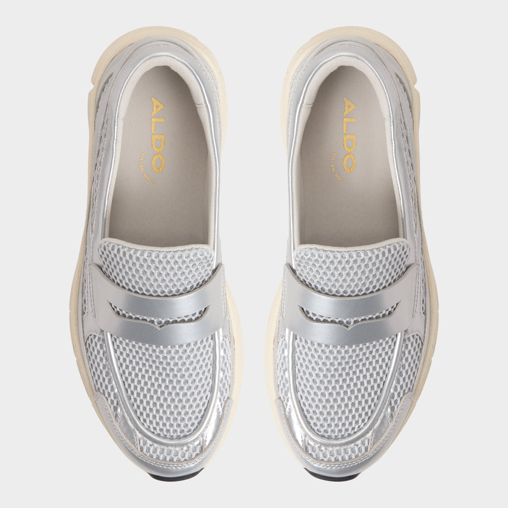 Aldo | Loffy in Silver - Loafer, Jogger sole