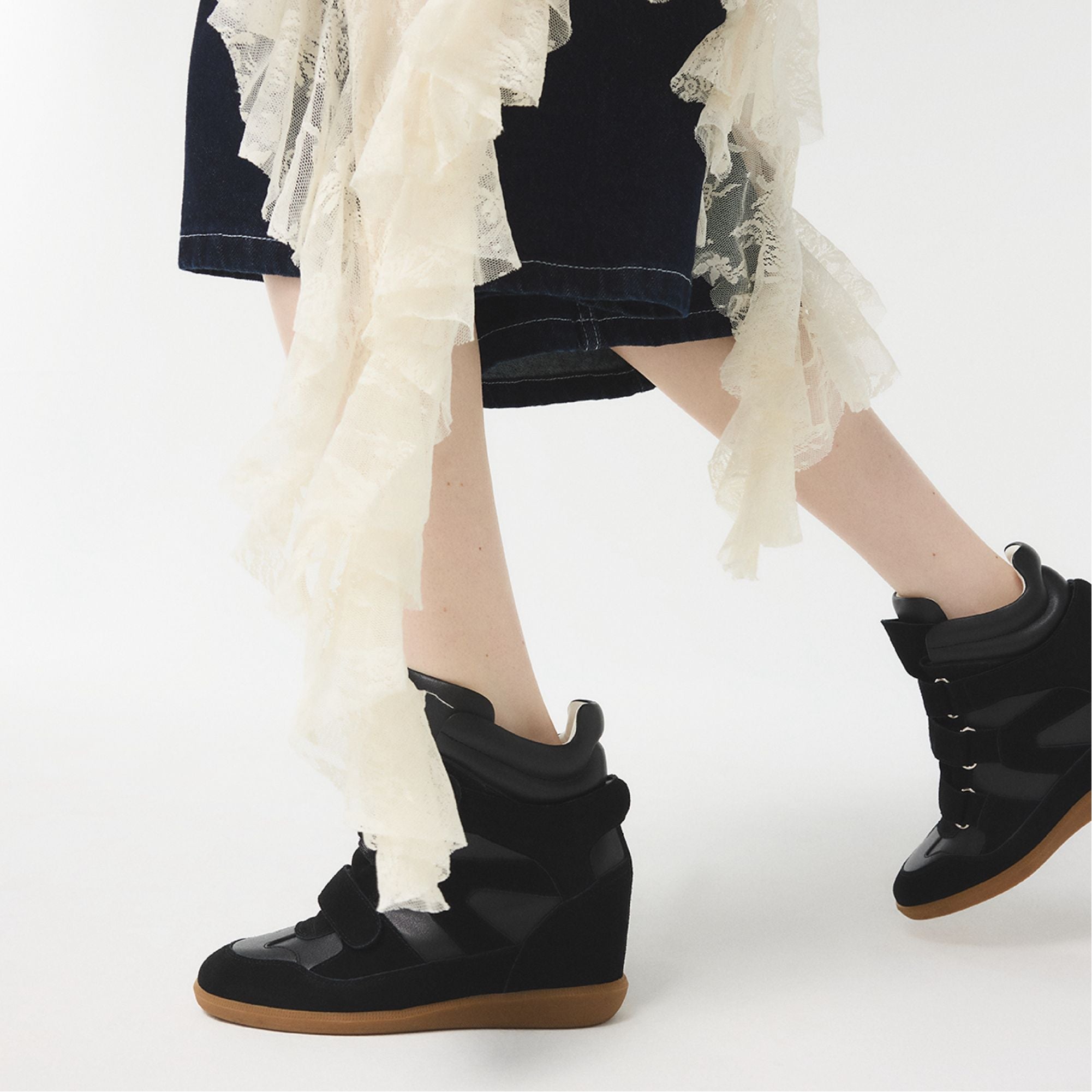 Aldo | Bellissamo in Black - Wedge sneaker, Wedge heel