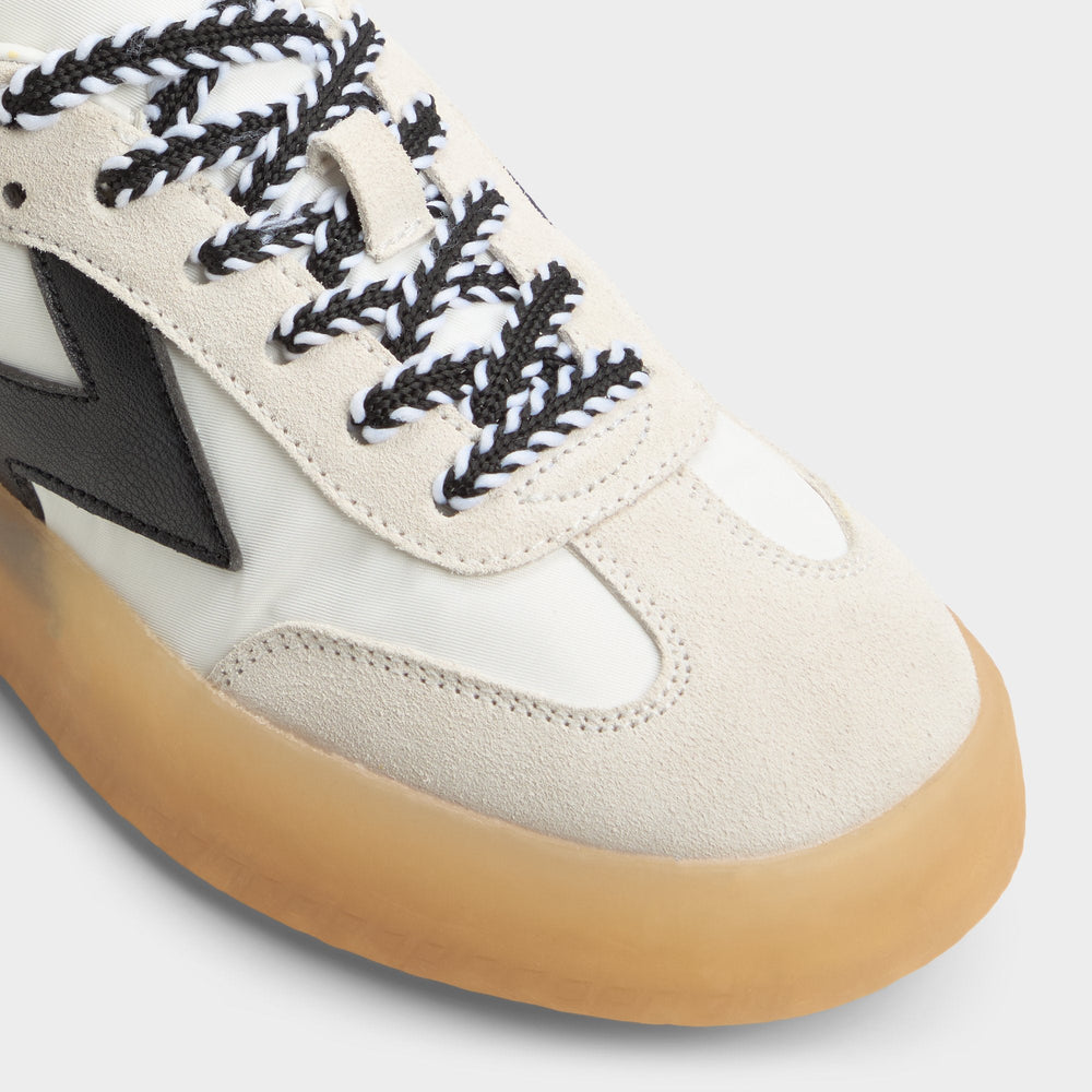 Aldo | Retrostep White/Black Women's Low top sneakers - Low top sneaker, Jogger sole