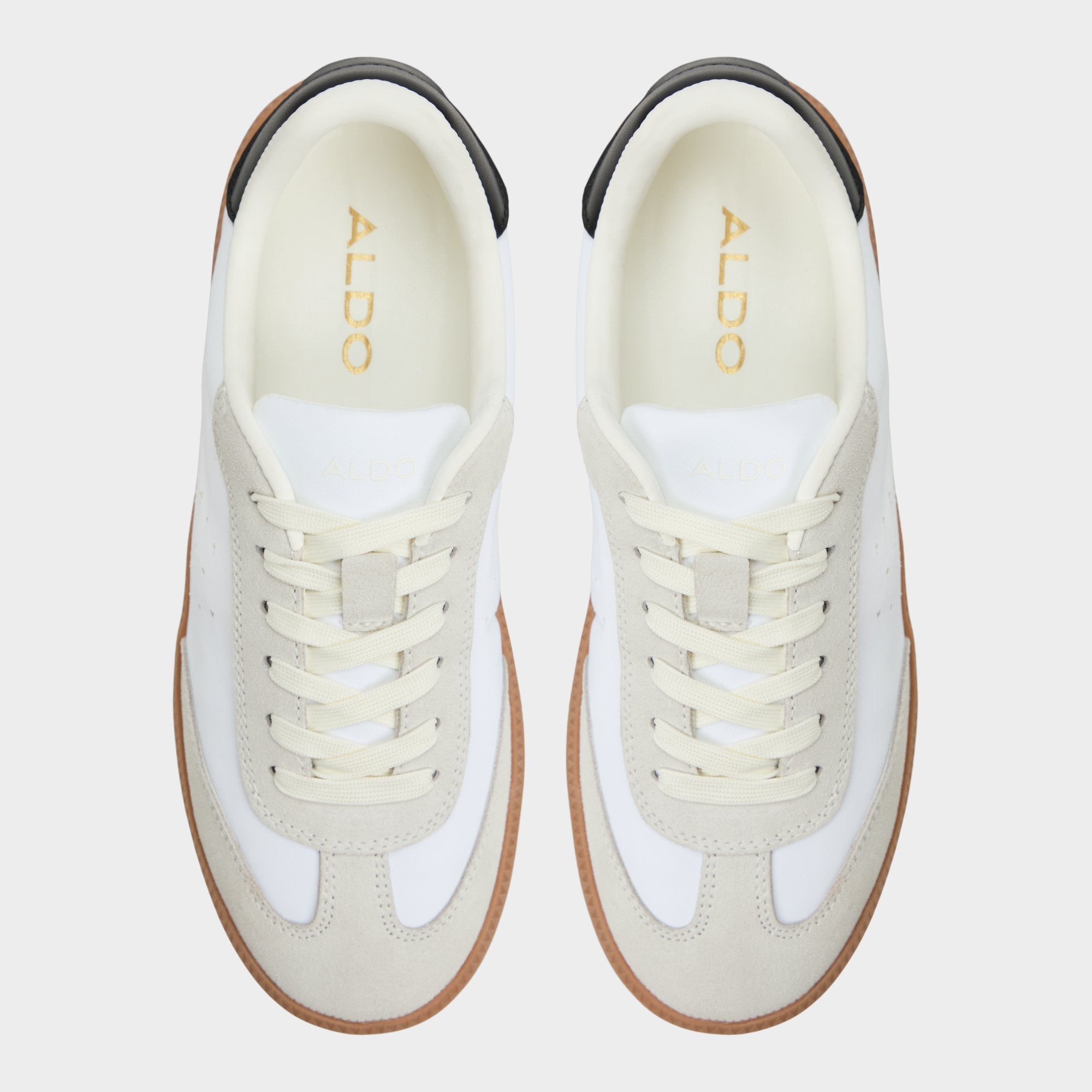 Aldo | Clubstyle White/Black Women's Low top sneakers - Jogger sneaker, Jogger sole