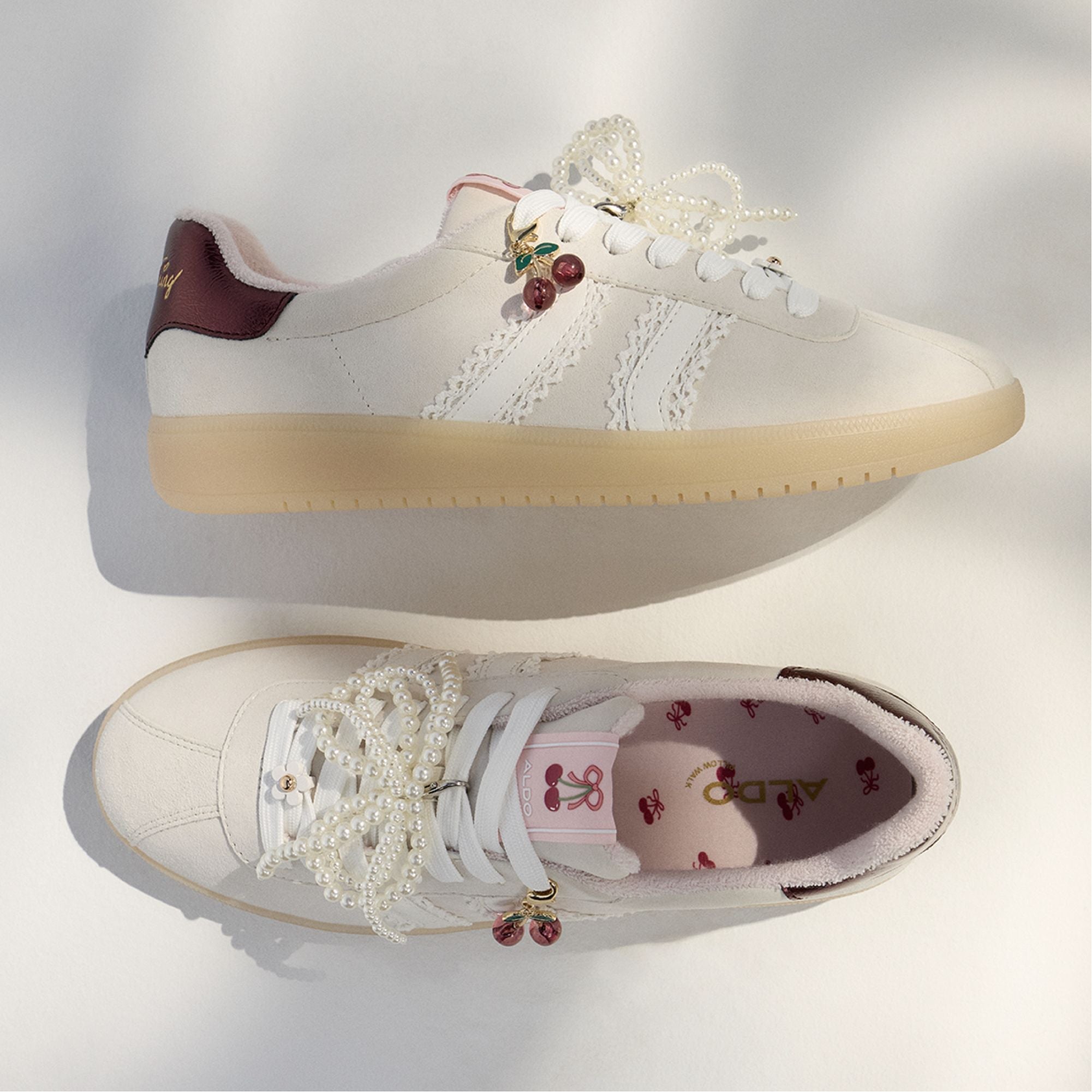 Aldo | Sweetthing White/Bone Women's Low top sneakers - Low top sneaker, Cup sole