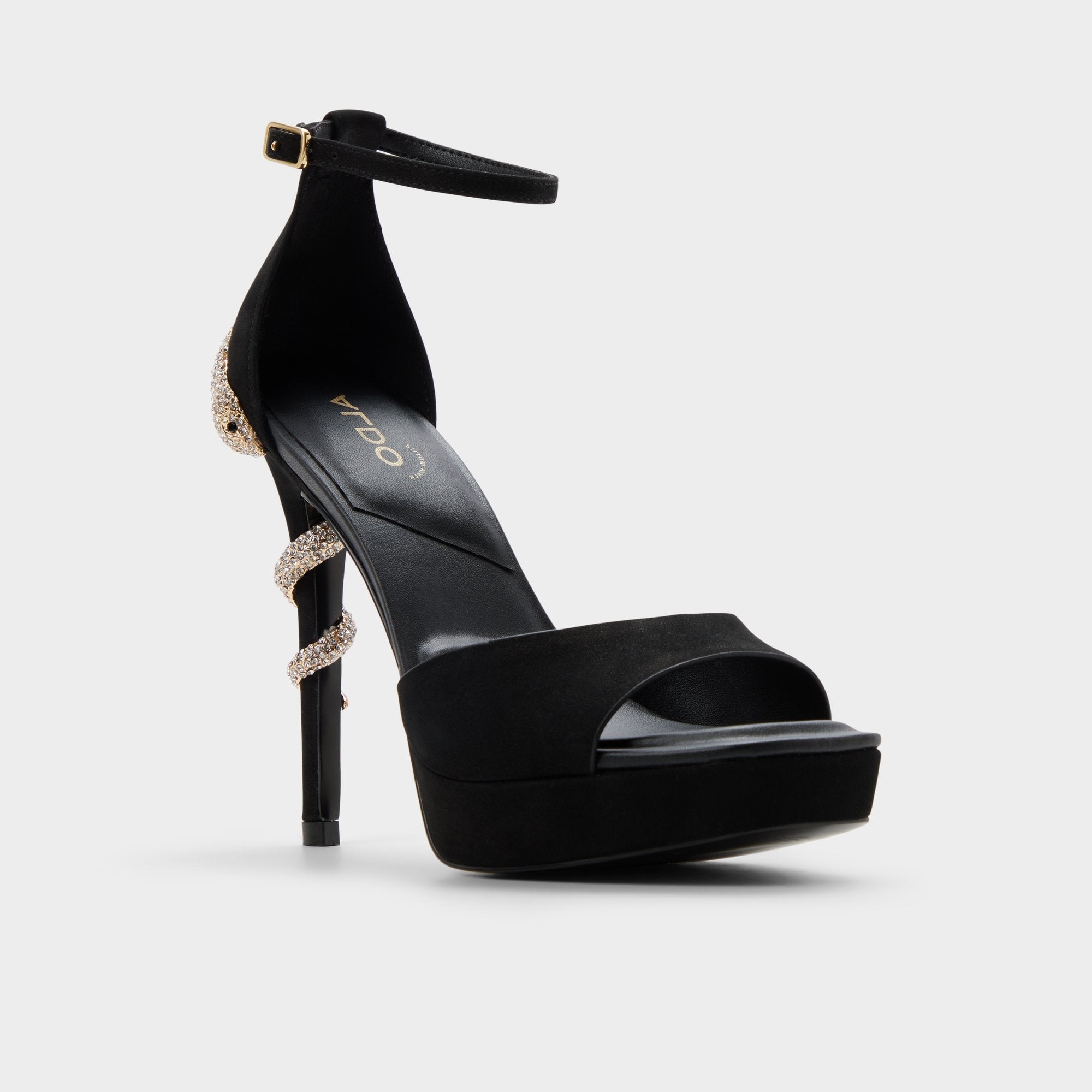 Aldo | Medusa in Other Black 14266744 - Strappy heeled sandal, Platform